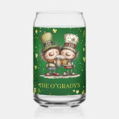 Cheerful St. Patrick’s Day Party Illustration Blikvorm Glas (Achterkant)