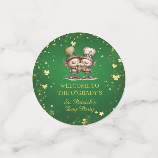 Cheerful St. Patrick’s Day Party Illustration Confetti (Kleine voorkant)