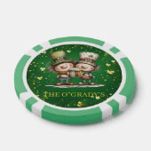 Cheerful St. Patrick’s Day Party Illustration Poker Chips (Enkel)