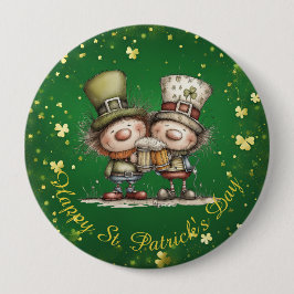 Cheerful St. Patrick’s Day Party Illustration Ronde Button 4,0 Cm