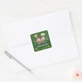 Cheerful St. Patrick’s Day Party Illustration Vierkante Sticker (Envelop)