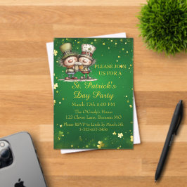 Cheerful St. Patrick’s Day Party Invitation  Acryl Uitnodigingen
