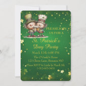Cheerful St. Patrick’s Day Party Invitation Kaart (Voorkant)