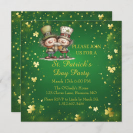 Cheerful St. Patrick’s Day Party Invitation  Kaart