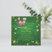 Cheerful St. Patrick’s Day Party Invitation  Kaart (Staand voorkant)
