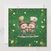 Cheerful St. Patrick’s Day Party Invitation  Kaart (Achterkant)
