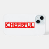 Cheerful Stamp iPhone 15 Case (Achterkant horizontaal)
