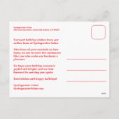 Cheerful Stars Pink Red Christmas Custom Business Feestdagenkaart (Achterkant)