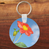 Cheerful Summer Strawberry Blossom , gepersonalise Sleutelhanger (Achterkant)