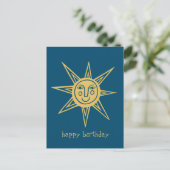 Cheerful Sun HAPPY BIRTHDAY CUSTOM Briefkaart (Staand voorkant)