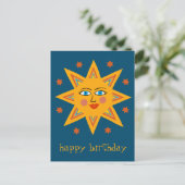 Cheerful Sun HAPPY BIRTHDAY CUSTOM Briefkaart (Staand voorkant)