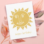 Cheerful Sun HAPPY BIRTHDAY CUSTOM Briefkaart<br><div class="desc">Voeg uw eigen tekst aan de voor en de rug toe,  of verander de kleuren. Kijk eens naar mijn winkel voor meer!</div>