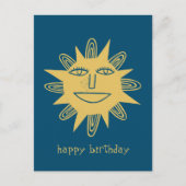 Cheerful Sun HAPPY BIRTHDAY CUSTOM Briefkaart (Voorkant)