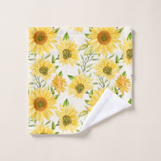 Cheerful Sunflower Bath Towel Set Bad Handdoek (Wasdoekje)
