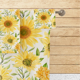 Cheerful Sunflower Bath Towel Set Bad Handdoek