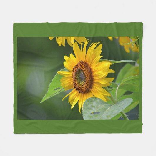 Cheerful Sunflower Blanket Fleece Deken (Voorkant (Horizontaal))