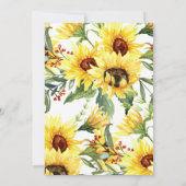 Cheerful Sunflower Bouquet Moving Announcement Kaart (Achterkant)