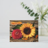 Cheerful Sunflower Dahlia krijgt snel Briefkaart (Staand voorkant)