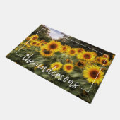 Cheerful Sunflower Garden Foto Welkom Deurmat (Schuin)