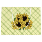 Cheerful Sunflower Gift Bag op Pset Groot Cadeauzakje (Achterkant)