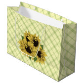 Cheerful Sunflower Gift Bag op Pset Groot Cadeauzakje (Voorkant Gekanteld)