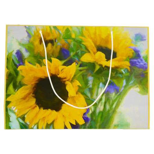 Cheerful Sunflower Groot Cadeauzakje (Achterkant)