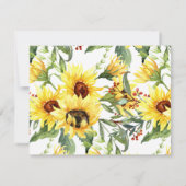 Cheerful Sunflower Moving Announement Kaart (Achterkant)