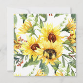 Cheerful Sunflower Moving Announement Kaart (Achterkant)