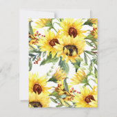 Cheerful Sunflower Moving Announement Kaart (Achterkant)