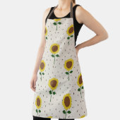 Cheerful Sunflower Pattern Apron | Original Hand-D Schort (Insitu)