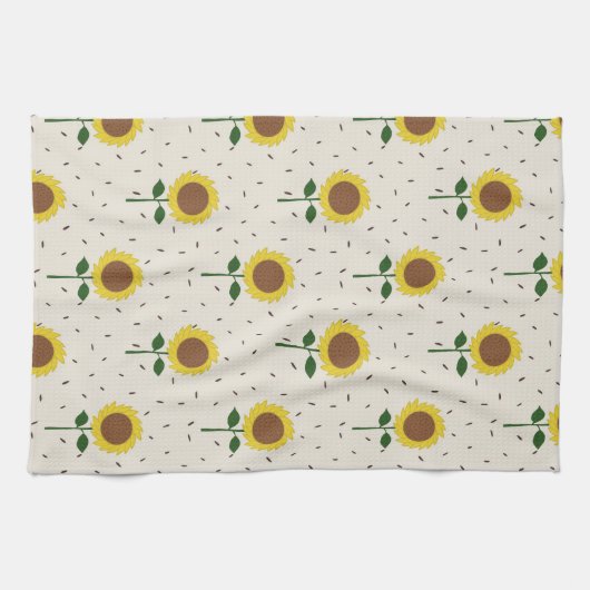 Cheerful Sunflower Pattern Dishtowel Theedoek (Horizontaal)