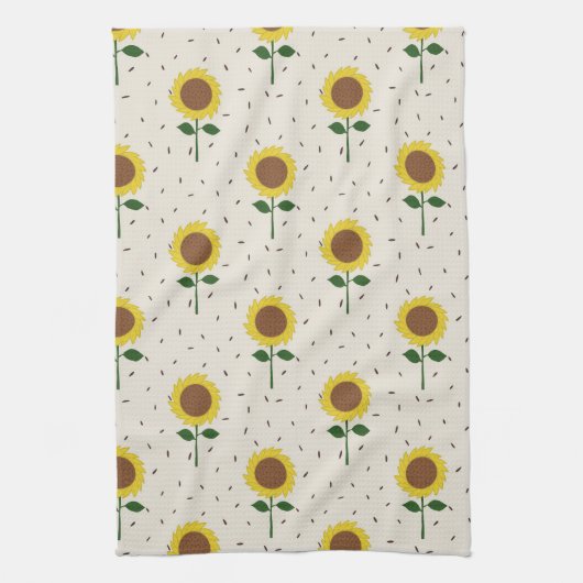 Cheerful Sunflower Pattern Dishtowel Theedoek (Verticaal)