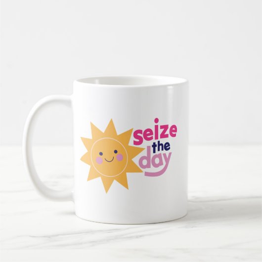 Cheerful Sunshine Motivation Smiling Sun Phrase Koffiemok (Links)