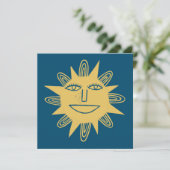 Cheerful Sunshine Smilling Face CUSTOMIZE IT-kaart (Staand voorkant)