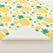 Cheerful Tropical Pineapples Sherpa Fleece Blanke Deken (3/4)