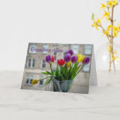 Cheerful Tulips in the Window | Personalized Kaart (Gele Bloem)