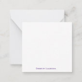 CHEERFUL VIOLETS personaliseren, JOUW NAAM TOEVOEG Notitiekaartje (Achterkant)