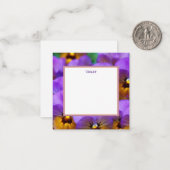 CHEERFUL VIOLETS personaliseren, JOUW NAAM TOEVOEG Notitiekaartje (Voorkant / Achterkant in situ)