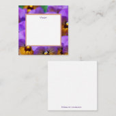 CHEERFUL VIOLETS personaliseren, JOUW NAAM TOEVOEG Notitiekaartje (Voorkant / Achterkant)