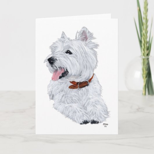 Cheerful West Highland White Terrier Kaart (Voorkant)