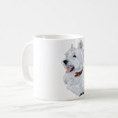 Cheerful West Highland White Terrier Koffiemok (Voorkant links)