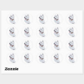 Cheerful West Highland White Terrier Ronde Sticker (Vel)