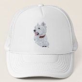 Cheerful West Highland White Terrier Trucker Pet (Voorkant)