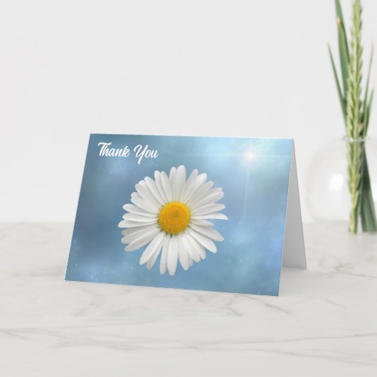 Cheerful White Daisy Bedankkaart (Voorkant)