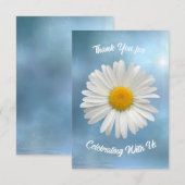 Cheerful White Daisy Bedankkaart (Voorkant / Achterkant)