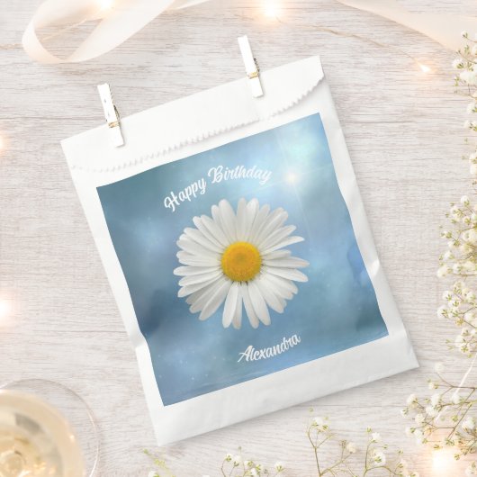 Cheerful White Daisy Bedankzakje (Geknipt)