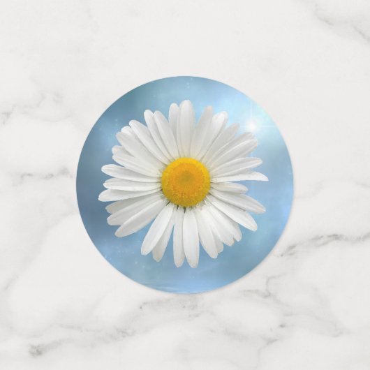 Cheerful White Daisy Confetti (Kleine voorkant)
