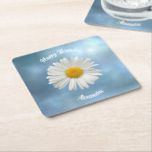 Cheerful White Daisy Kartonnen Onderzetters (Schuin)