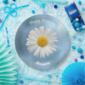 Cheerful White Daisy Papieren Bordje (Feest)