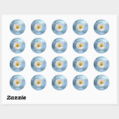 Cheerful White Daisy Ronde Sticker (Vel)